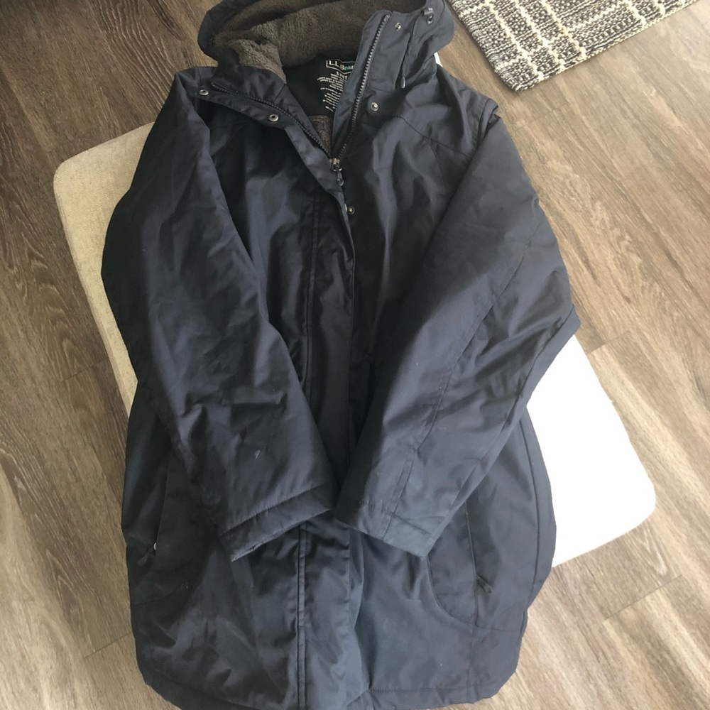 Long Black LL Bean Jacket